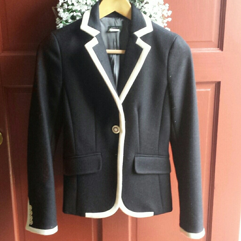 J Crew Blazer Jacket Navy Blue 0